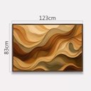 Ver imagem 6 de Quadro Abstrato Ondas de Terra Movimento em Tons Naturais