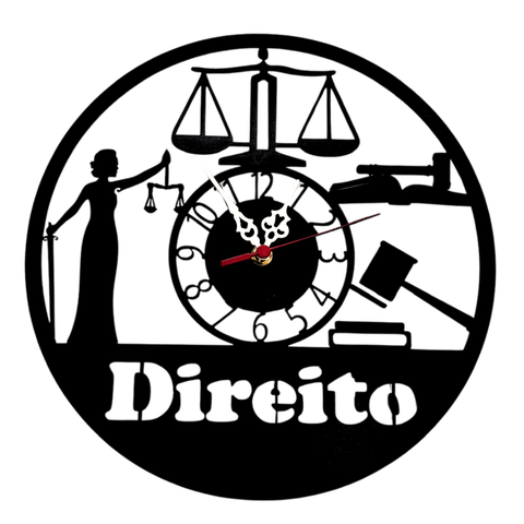 Relógio Direito em Mdf