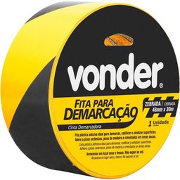 Fita para Demarcação de Solo 48mmx30m Zebrada - Vonder - 2