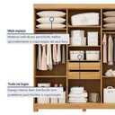 Ver imagem 7 de Guarda Roupa Casal 6 Portas 2 Gavetas 100% MDF Norten Marrom/Cinamomo