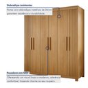 Ver imagem 4 de Guarda Roupa Casal 6 Portas 2 Gavetas 100% MDF Norten Marrom/Cinamomo