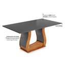 Ver imagem 5 de Mesa de Jantar 6 Lugares Retangular Tampo de MDP Buenos Aires Cinza/Mel