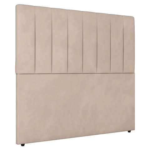 Cabeceira Cama Box Casal Queen Size Ivana 160cm Veludo - Desk Design Marrom