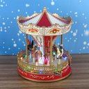 Ver imagem 2 de Carrossel Musical com Movimento Enfeite Decoração de Natal
