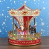 Carrossel Musical com Movimento Enfeite Decoração de Natal - 1