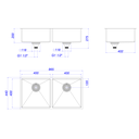 Ver imagem 3 de Cuba Dupla de Cozinha Deca Suprema 80x40cm Inox