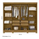 Ver imagem 2 de Guarda Roupa Roupeiro Casal Diplomata Freijó Cinza 8 Portas 4 Gavetas Moval