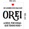Adesivo de Parede Orei a Deus:50 X 60 Cm - 2