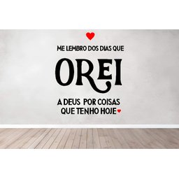 Adesivo de Parede Orei a Deus:50 X 60 Cm - 1