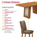 Ver imagem 7 de Mesa de Jantar Carolina 180cm Tp MDF Canto Copo Base Detalhe Off White com 6 Cadeiras Liz