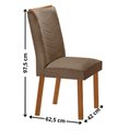 Ver imagem 3 de Mesa de Jantar Carolina 180cm Tp MDF Canto Copo Base Detalhe Off White com 6 Cadeiras Liz