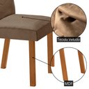 Ver imagem 5 de Mesa de Jantar Carolina 180cm Tp MDF Canto Copo Base Detalhe Off White com 6 Cadeiras Liz