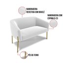 Ver imagem 2 de Sofá Namoradeira e Poltrona Pé Ferro Dourado Stella Bouclê D03 - D’Rossi