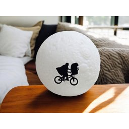 Luminária Abajur de Mesa 3d Lua Et Filme Led Enfeite Grande - 5