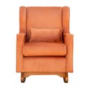Ver imagem 3 de Poltrona Balanço Aurora Veludo Cores - DS Estofados Poltrona Aurora Terracota
