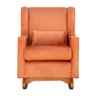 Poltrona Balanço Aurora Veludo Cores - DS Estofados Poltrona Aurora Terracota - 3