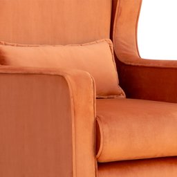 Poltrona Balanço Aurora Veludo Cores - DS Estofados Poltrona Aurora Terracota - 2