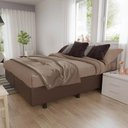 Ver imagem 2 de Base Box para Cama Casal King 192x203cm Bipartido Liz S05 Corano Marrom - Mpozenato