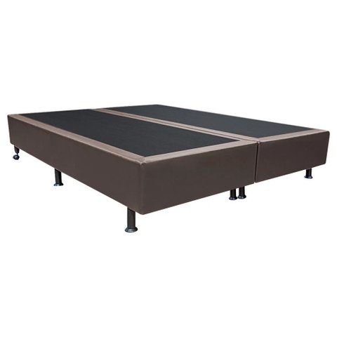 Base Box para Cama Casal King 192x203cm Bipartido Liz S05 Corano Marrom - Mpozenato