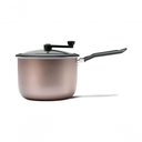 Ver imagem 1 de Pipoqueira de Alumínio com Antiaderente e Tampa de Vidro com Trava 4,2 L Prata - Especiarias Brinox