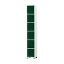 Ver imagem 1 de Armário Roupeiro de Aço 6 Portas para Vestiário Academia Locker Verde Escuro com Chave