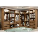 Ver imagem 1 de Guarda Roupa Closet Solteiro Adapt 6 Peças (2 S Abertos + 1 Canto Obliquo + 3 Complementos) Qcm73
