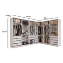 Ver imagem 4 de Guarda Roupa Closet Solteiro Adapt 6 Peças (2 S Abertos + 1 Canto Obliquo + 3 Complementos) Qcm73