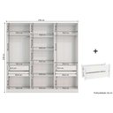 Ver imagem 3 de Guarda Roupa Closet Solteiro Adapt 6 Peças (2 S Abertos + 1 Canto Obliquo + 3 Complementos) Qcm73
