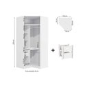 Ver imagem 2 de Guarda Roupa Closet Solteiro Adapt 6 Peças (2 S Abertos + 1 Canto Obliquo + 3 Complementos) Qcm73