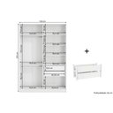 Ver imagem 7 de Guarda Roupa Closet Solteiro Adapt 6 Peças (2 S Abertos + 1 Canto Obliquo + 3 Complementos) Qcm73