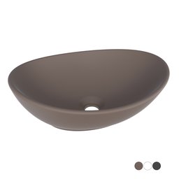 Cuba Para Banheiro em Louça Bali Marrom Fosco - Cozimax - 3