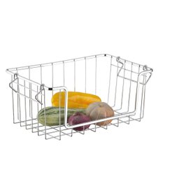 Fruteira Tipo Cesto Organizador Empilhável Aramado - Schmitt:cromado - 1