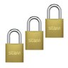 Kit 4 Cadeados 25mm Zamac Latonado C/2 Chave P/mala Armário - 1