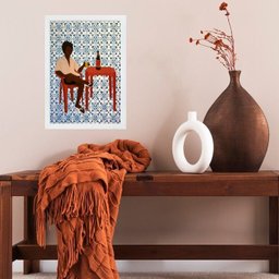 Quadro Decorativo Mesa de Buteco Raiz 33x24cm - com Vidro:moldura Preta - 2