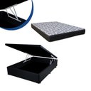Ver imagem 3 de Cama Box Baú Casal Conforto Sintético Preto + Colchão Casal Conforto Espuma D23 Com EPS 16x138x188