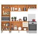 Ver imagem 4 de Cozinha Completa Malu 9 Portas 2 Gavetas Cinamomo/off White - Fellicci