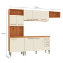 Ver imagem 5 de Cozinha Completa Malu 9 Portas 2 Gavetas Cinamomo/off White - Fellicci