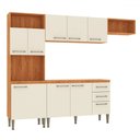 Ver imagem 3 de Cozinha Completa Malu 9 Portas 2 Gavetas Cinamomo/off White - Fellicci