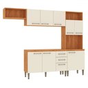 Ver imagem 7 de Cozinha Completa Malu 9 Portas 2 Gavetas Cinamomo/off White - Fellicci