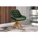 Ver imagem 3 de Poltrona Lua Capitonê Giratória Veludo Verde 270 Bella Decor