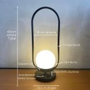 Ver imagem 3 de Abajur Luminaria de Mesa Moderno Oval com Globo 12cm Decoração Casa Sala Quarto Escritório
