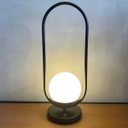 Ver imagem 2 de Abajur Luminaria de Mesa Moderno Oval com Globo 12cm Decoração Casa Sala Quarto Escritório