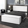 Kit Painel e Calçadeira Baú Casal 1,40m Roma Corano Branco - Pallazio - 6