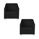 Ver imagem 1 de Kit 2 Poltronas Decorativa Tilla para Recepção Believe:preto