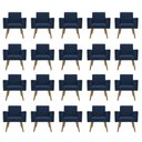 Ver imagem 1 de Kit 20 Poltronas: Elegância e Glamur Absolutos no Salão Azul-marinho