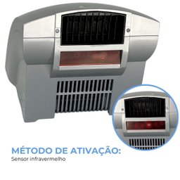 Secador de Mãos Automático 12 M/s Elétrico 1500w Sensor para Banheiro Cinza Importway Iwsma-12 Cz - 2