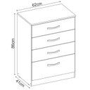 Ver imagem 4 de Comoda 04 Gavetas Astral Amendola Touch Demobile