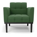 Ver imagem 5 de Poltrona Base de Madeira Fixa Preto Kit 2 Elisa Suede D03 - D'Rossi Cor Verde