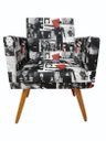 Ver imagem 1 de Poltrona Decorativa Bia Suede Chaplin Pés Madeira Ms Decor
