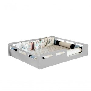 Cama Casal Montessori Cinza
